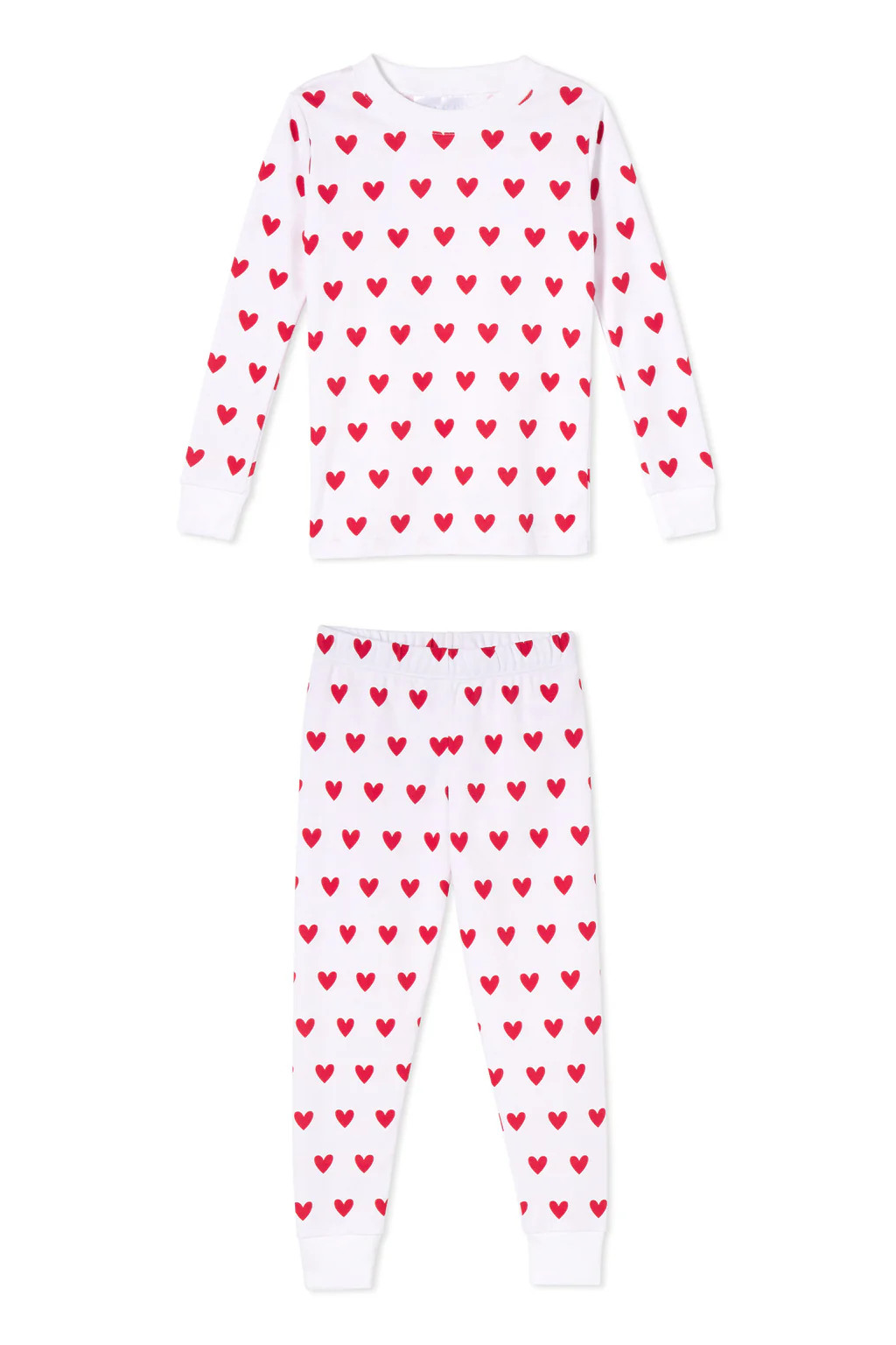 Kids Long-Long Set in Classic Red Heart | Lake Pajamas