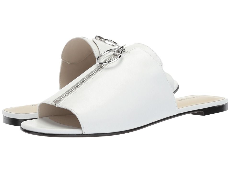 Via Spiga - Hope (Porcelain Leather) Women's Slide Shoes | Zappos