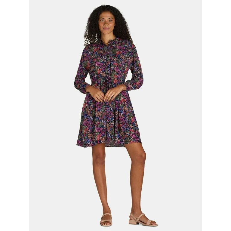 Time and Tru Soft Shirtdress, Women's and Women's Plus, Size XS-4X | Walmart (US)