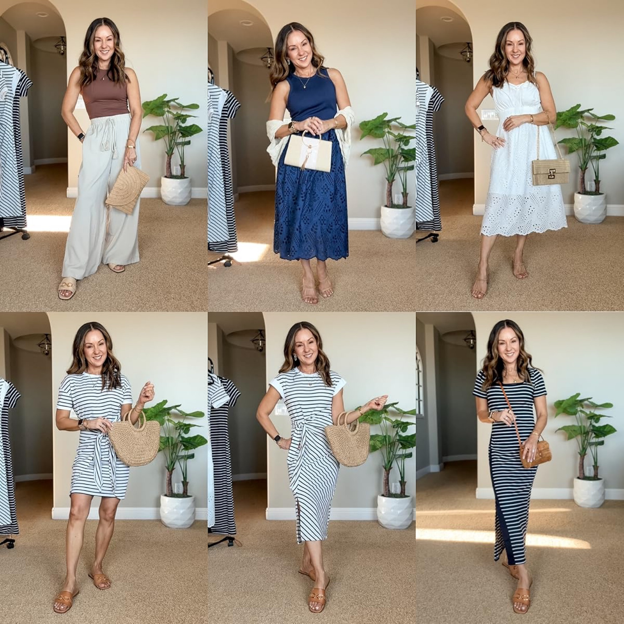 6 Summer Outfits!🏝️

For reference: I’m 5’1”, 109lbs
All of these are size small and unaltered. 

Amazon fashion  resort wear  vacation outfits  comfy outfits  dresses  striped dresses  easy outfits  travel outfit  pants  Flowy pants  mini dresses  tie dresses  summer outfits  EverydayHolly 

#LTKSaleAlert #LTKStyleTip #LTKOver40