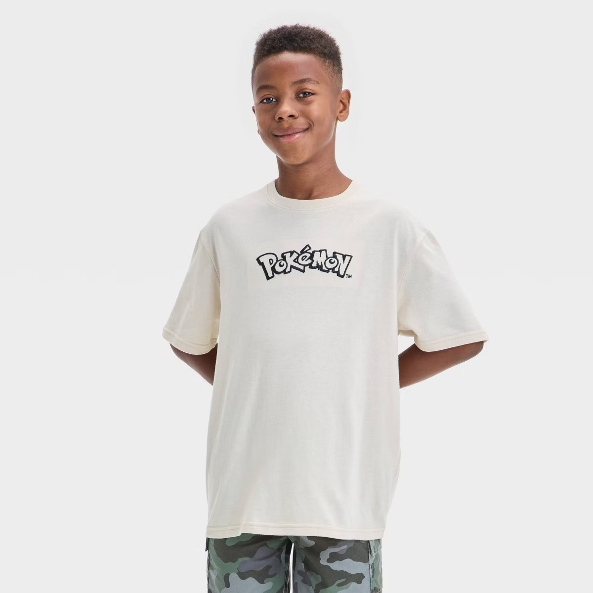 Boys' Pokemon Elevated Short Sleeve T-Shirt - Tan | Target