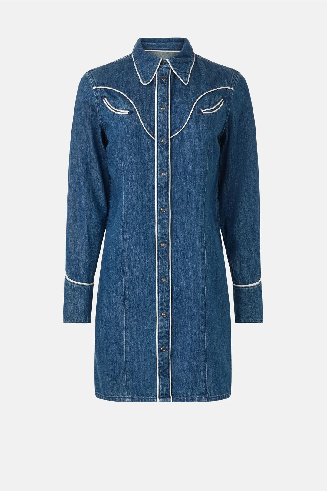 Western Piped Shirt Dress | Rent the Runway