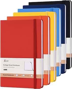 SUIN Hardcover-Journal-Notebooks, 6 Packs A5 Lined Journals Notebook for Writing 200 Pages, 8.2 x... | Amazon (US)