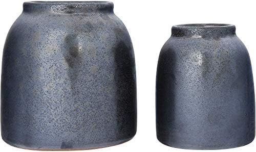 The Bridge Collection Contemporary Metallic Terra Cotta Vases, Set of 2 | Amazon (US)