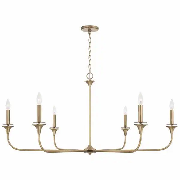 Presley 6-light Hanging Chandelier - Aged Brass | Bed Bath & Beyond