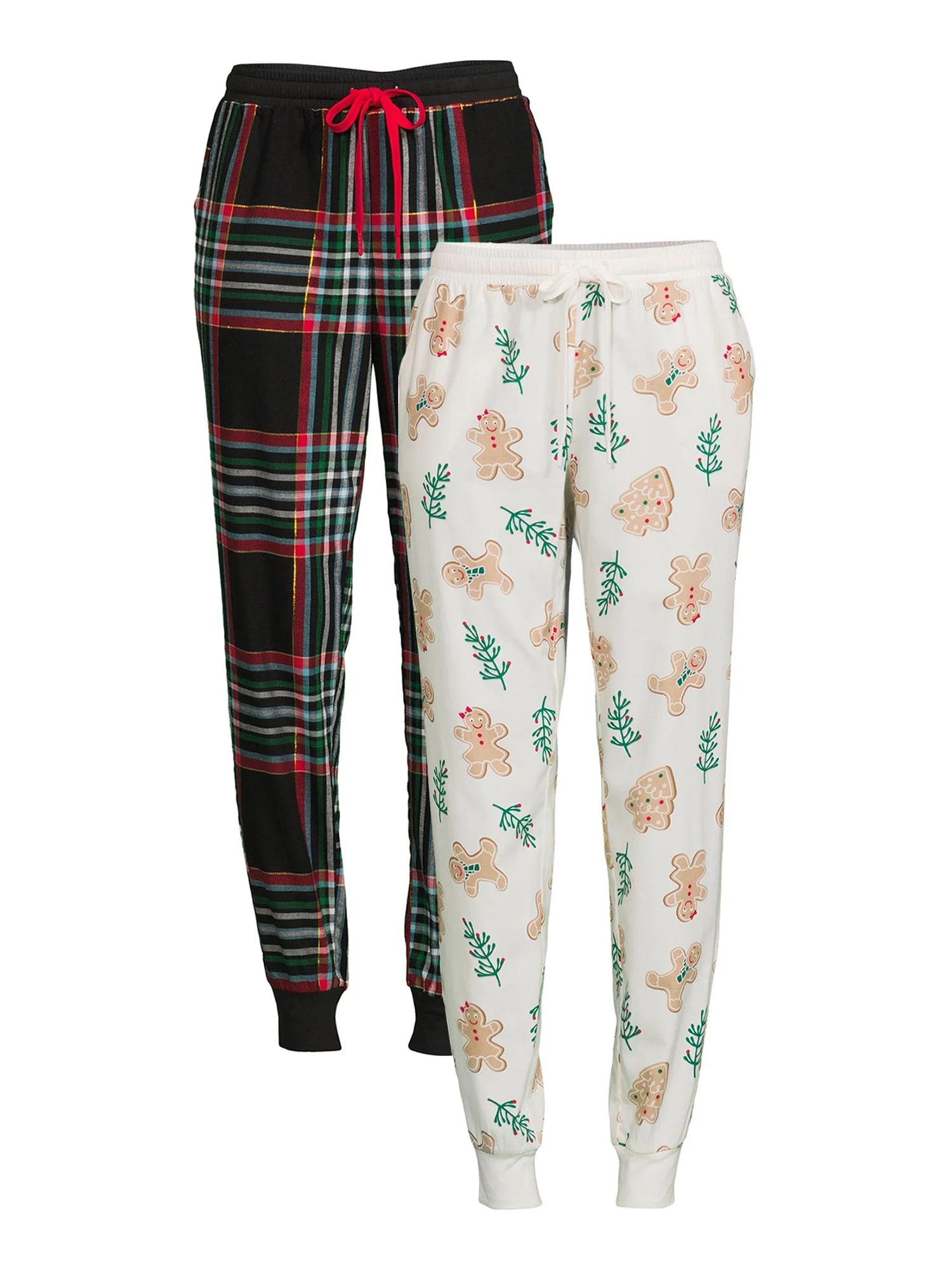 Secret Treasures Women's and Women’s Plus Flannel Joggers, 2-Pack | Walmart (US)