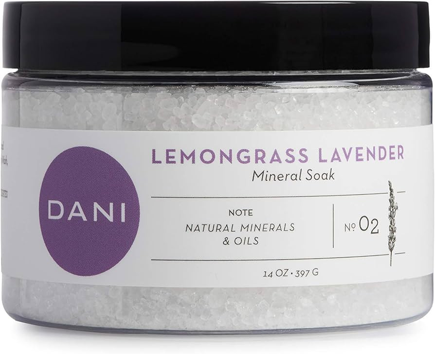 Natural Mineral Bath Salts by DANI Naturals - Calming Lemongrass Lavender Scent - Moisturizng Spa... | Amazon (US)