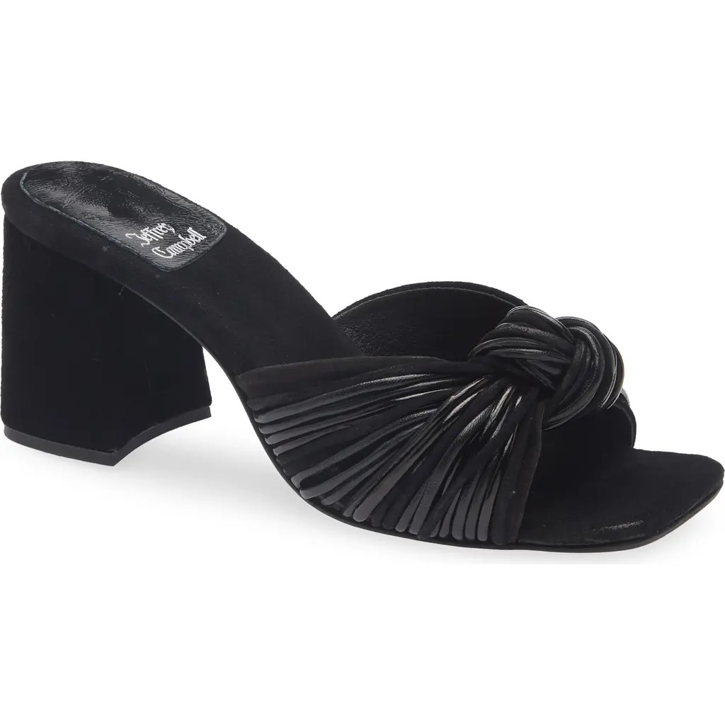 Jeffrey Campbell Melonger Slide Sandal in Black Suede Combo at Nordstrom, Size 10 | Nordstrom