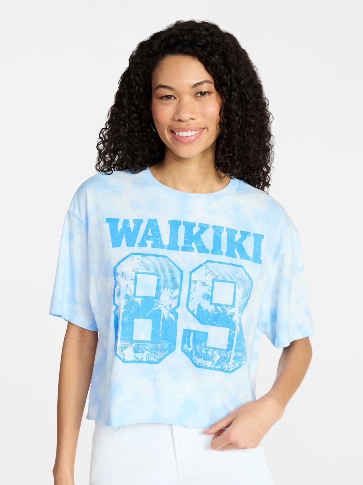 No Boundaries Boxy Cropped Graphic Tee, Women's XXS-XXL | Walmart (US)