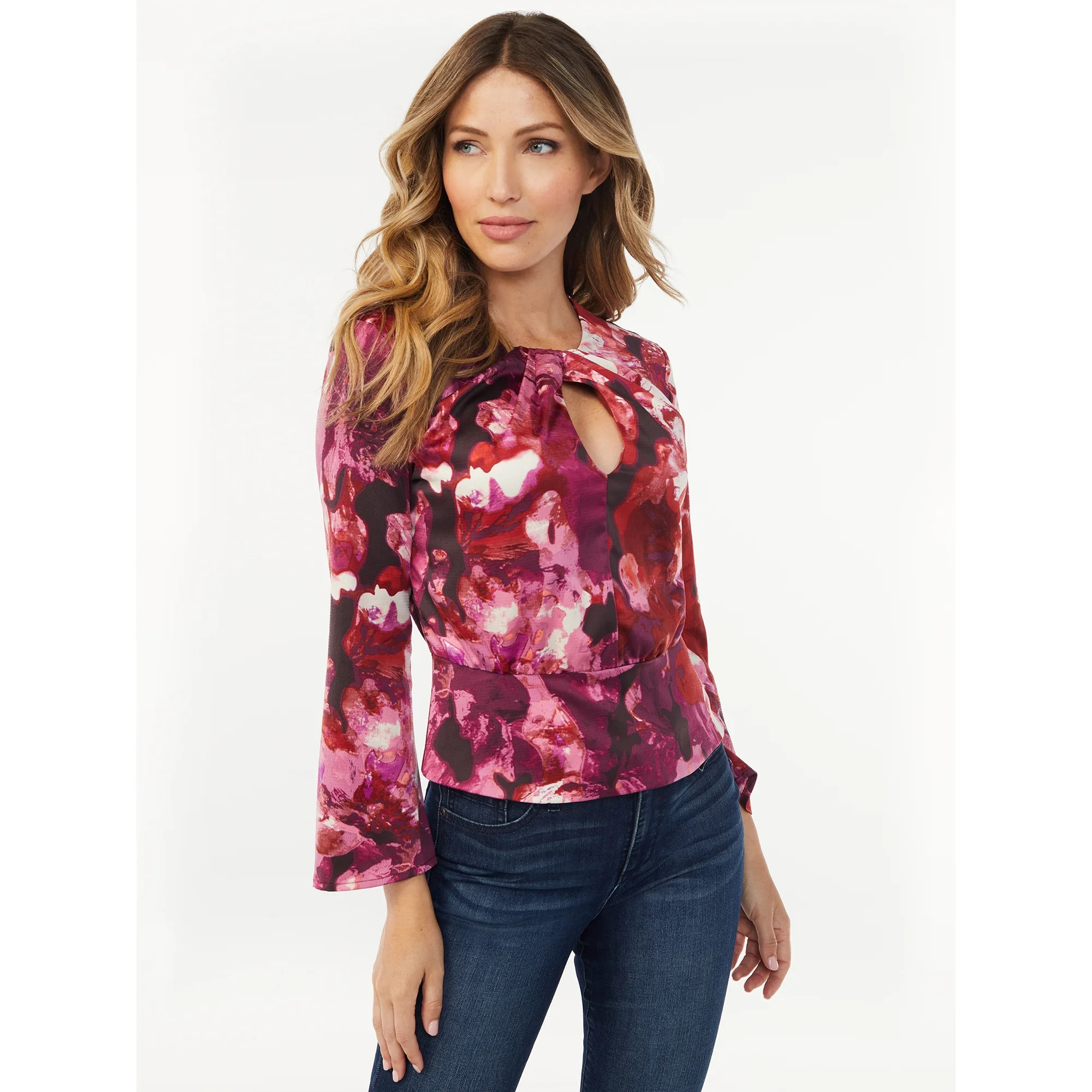 Sofia Jeans by Sofia Vergara Women's Blouse with Long Sleeves | Walmart (US)