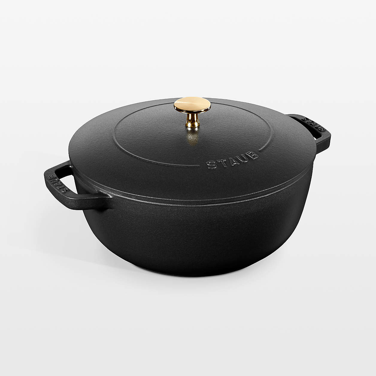 Staub Matte Black Cast Iron 5-Qt. Essential French Oven + Reviews | Crate & Barrel | Crate & Barrel