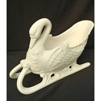 Ceramic Bisque - Christmas Swan Sleigh Dish | Etsy (US)