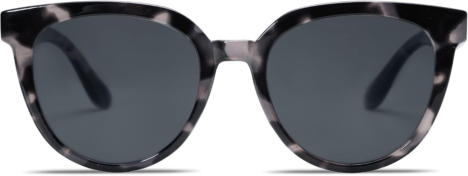 SOJOS Trendy Cat Eye Round Polarized Sunglasses for Women Fashion UV Protection Sunnies Sunglasses SJ2175 | Amazon (US)