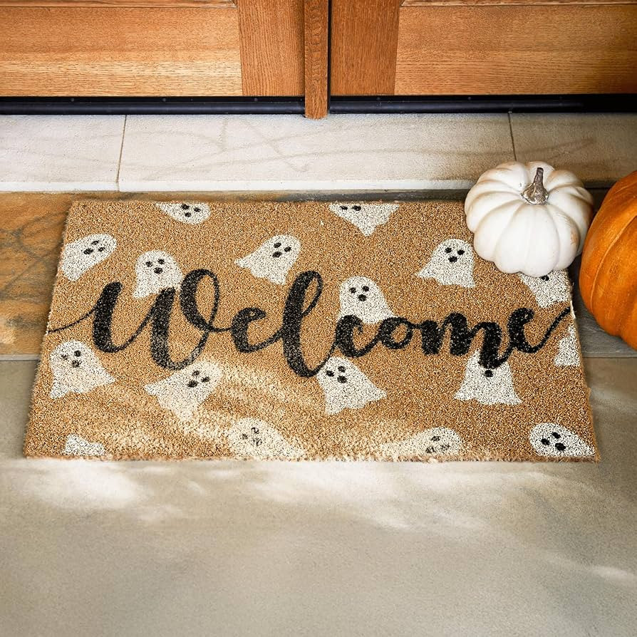Halloween Door Mat : Halloween Rug with Anti-Slip Rubber, Cute Ghost Halloween Welcome Mat, Non-S... | Amazon (US)