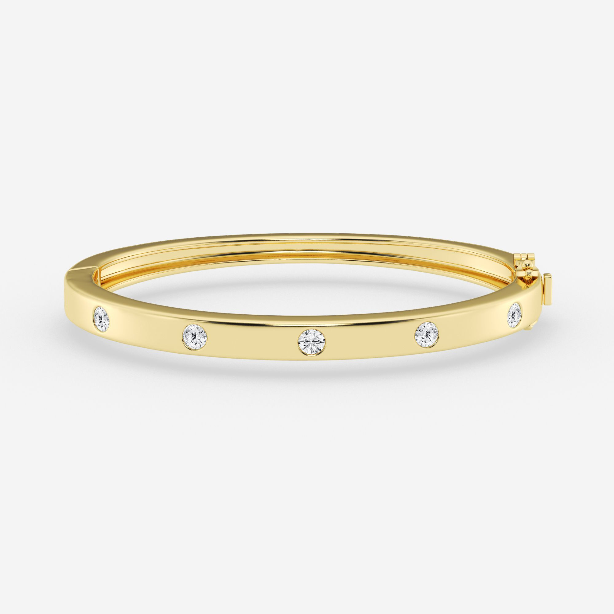 Truly Custom 1 ctw Round Lab Grown Diamond Bangle Bracelet | Grown Brilliance