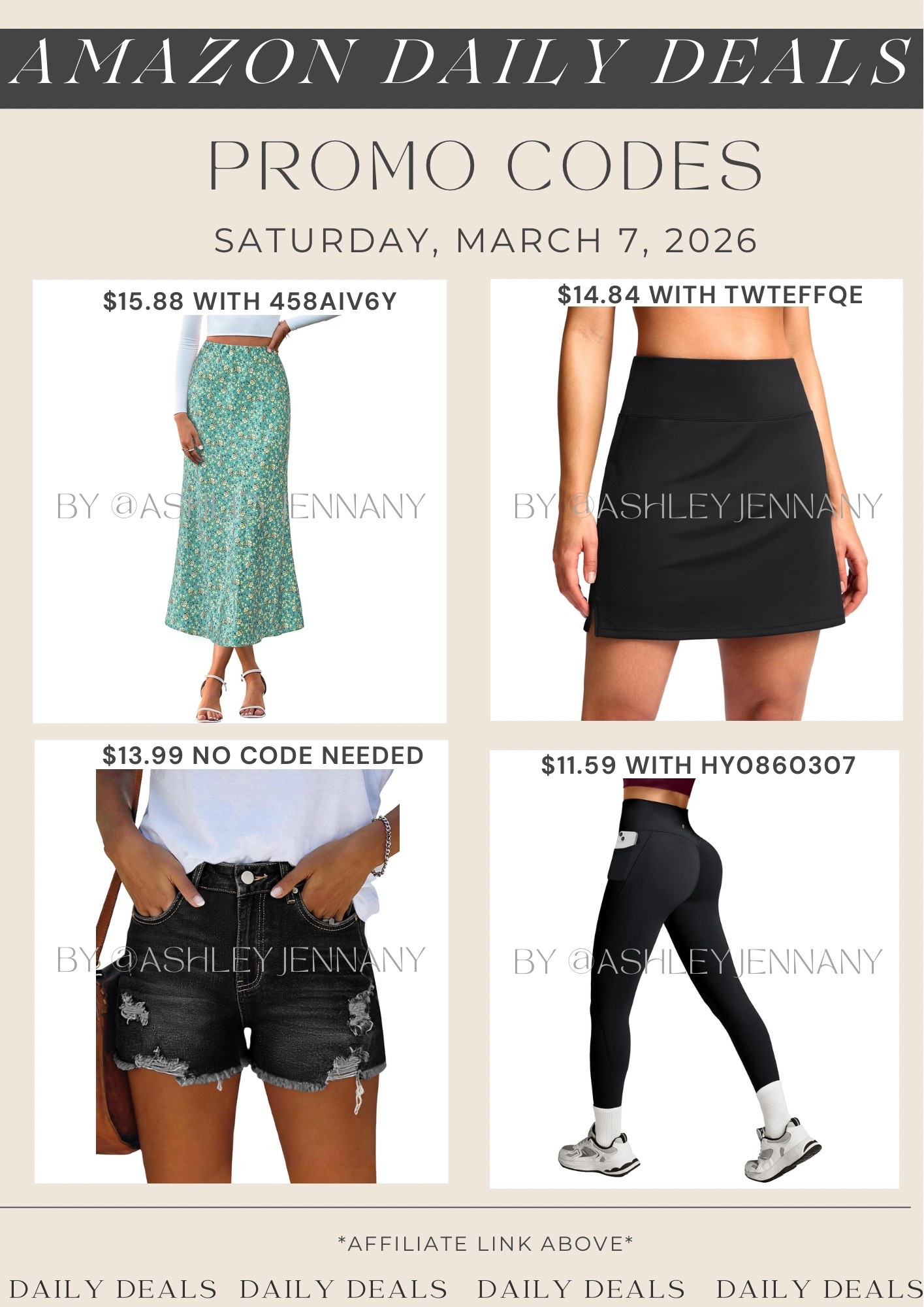 Amazon fashion deals on miniskirt, skort, denim shorts, and butt lifting leggings

#LTKMidsize #LTKSeasonal #LTKSaleAlert