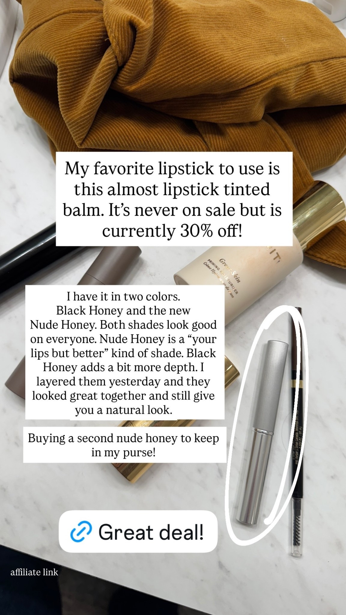 I have it in two colors.
Black Honey and the new
Nude Honey. Both shades look good on everyone. Nude Honey is a “your lips but better” kind of shade. Black Honey adds a bit more depth. I layered them yesterday and they looked great together and still give you a natural look.

Buying a second nude honey to keep in my purse! My favorite lipstick to use is this almost lipstick tinted balm. It’s never on sale but is currently 30% off! 

#LTKFindsUnder50 #LTKGiftGuide