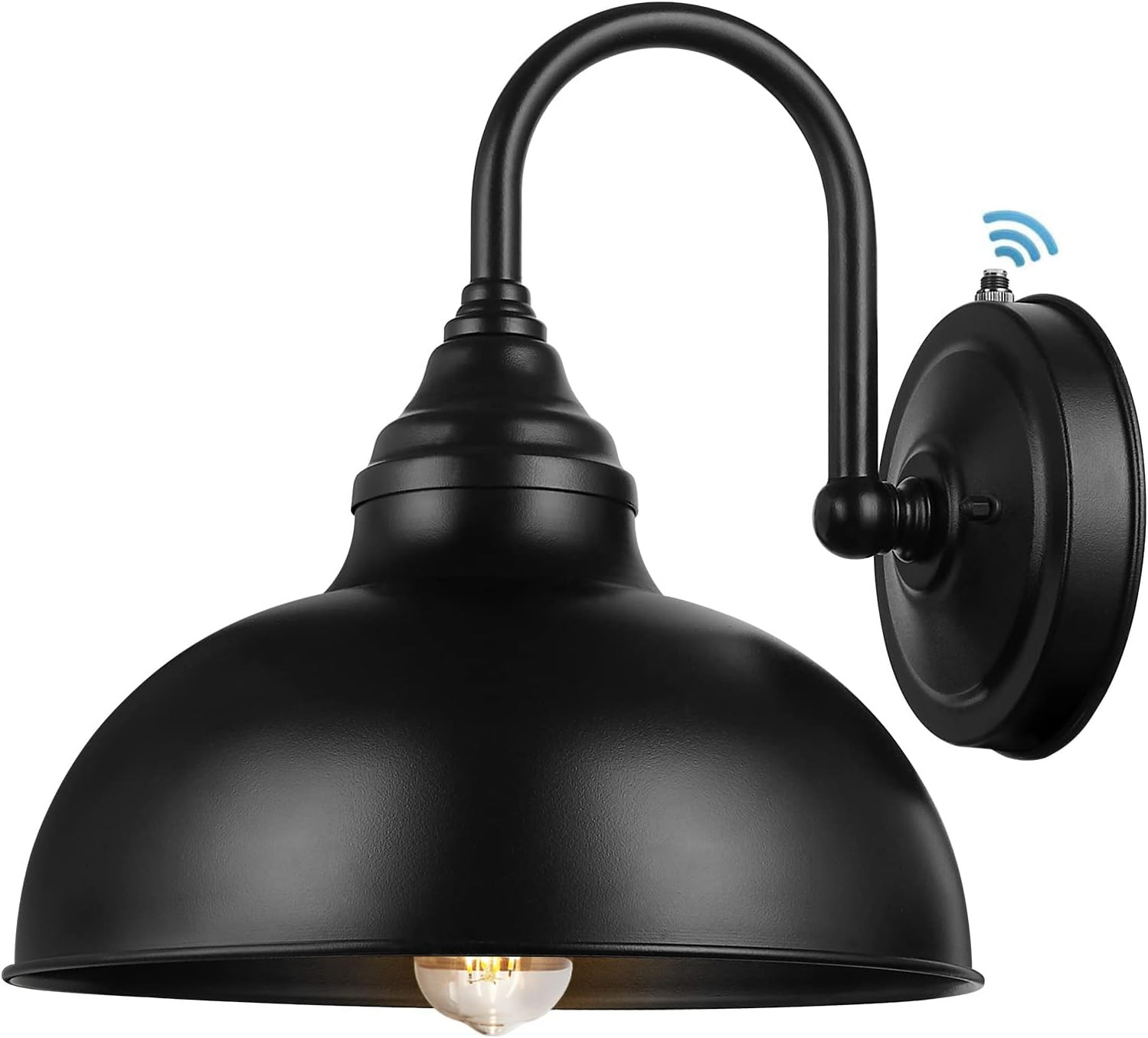 Naurham Barn Light Gooseneck Light- Dusk to Dawn Farmhouse Outdoor Lighting, 1-Light Outdoor Goos... | Amazon (US)