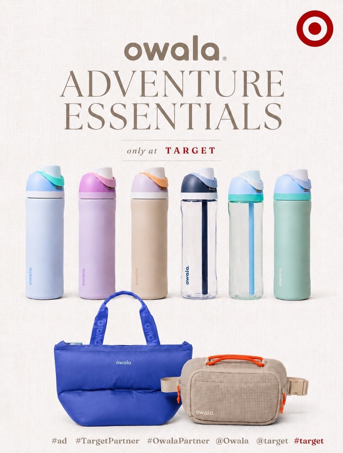 #ad Adventure-ready favorites that make getting outside even easier. From the Adventure Bag to the FreeSip collection, every piece is thoughtfully designed for wherever the day takes you. Find them at @Target. @Owala #TargetPartner #OwalaPartner