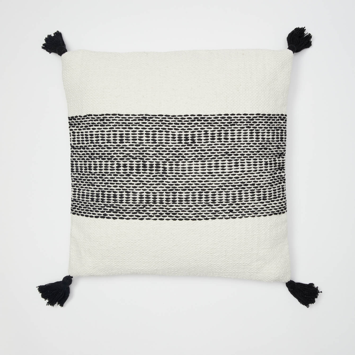 Brooklyn Embroidered Woven Tassel Square Pillow Cover - Dormify | Dormify