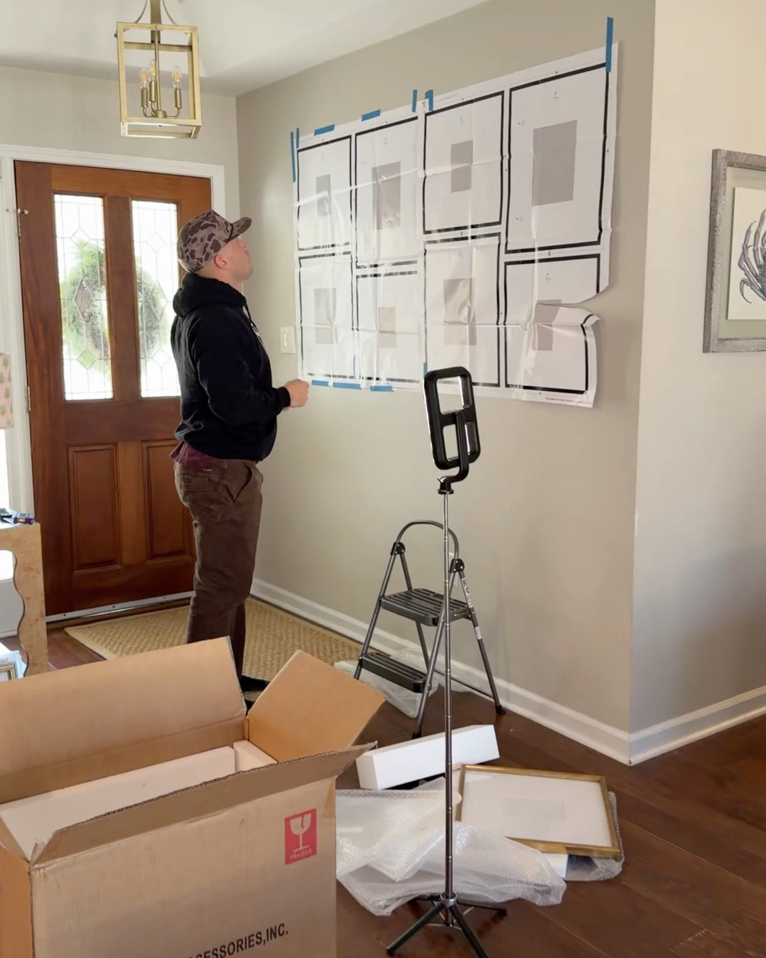 My husband didn’t complain once while hanging these beautiful frames! They came with a guide map on where to put the nail holes. So user friendly! Absolutely loving how they turned out, now to get photos printed! 

#LTKstorytime #LTKHome
