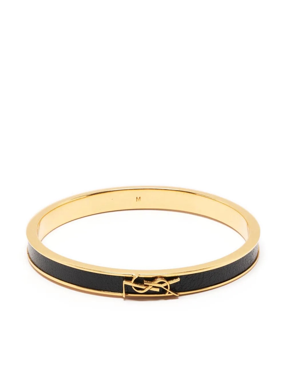 Saint Laurent logo-plaque Bangle Bracelet - Farfetch | Farfetch Global