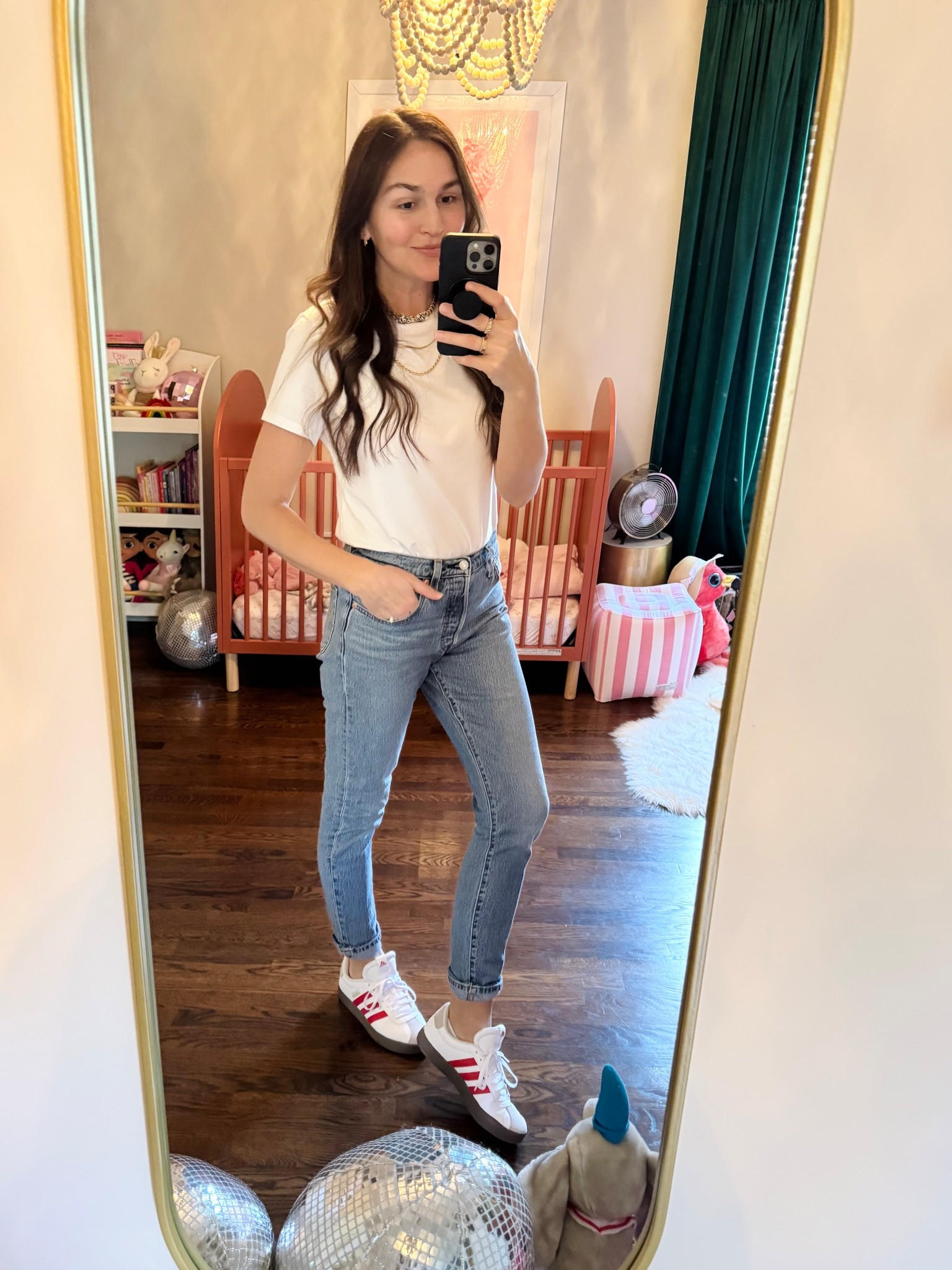 This is one of my fav white tees I’ve ever purchased. Decent thickness, stretch, good sleeve length, fit— on sale for $8, I’m wearing a medium. It’s slightly oversized which I like; if you want more fitted, size down. Levi’s on sale for $40!

#LTKSaleAlert #LTKTall