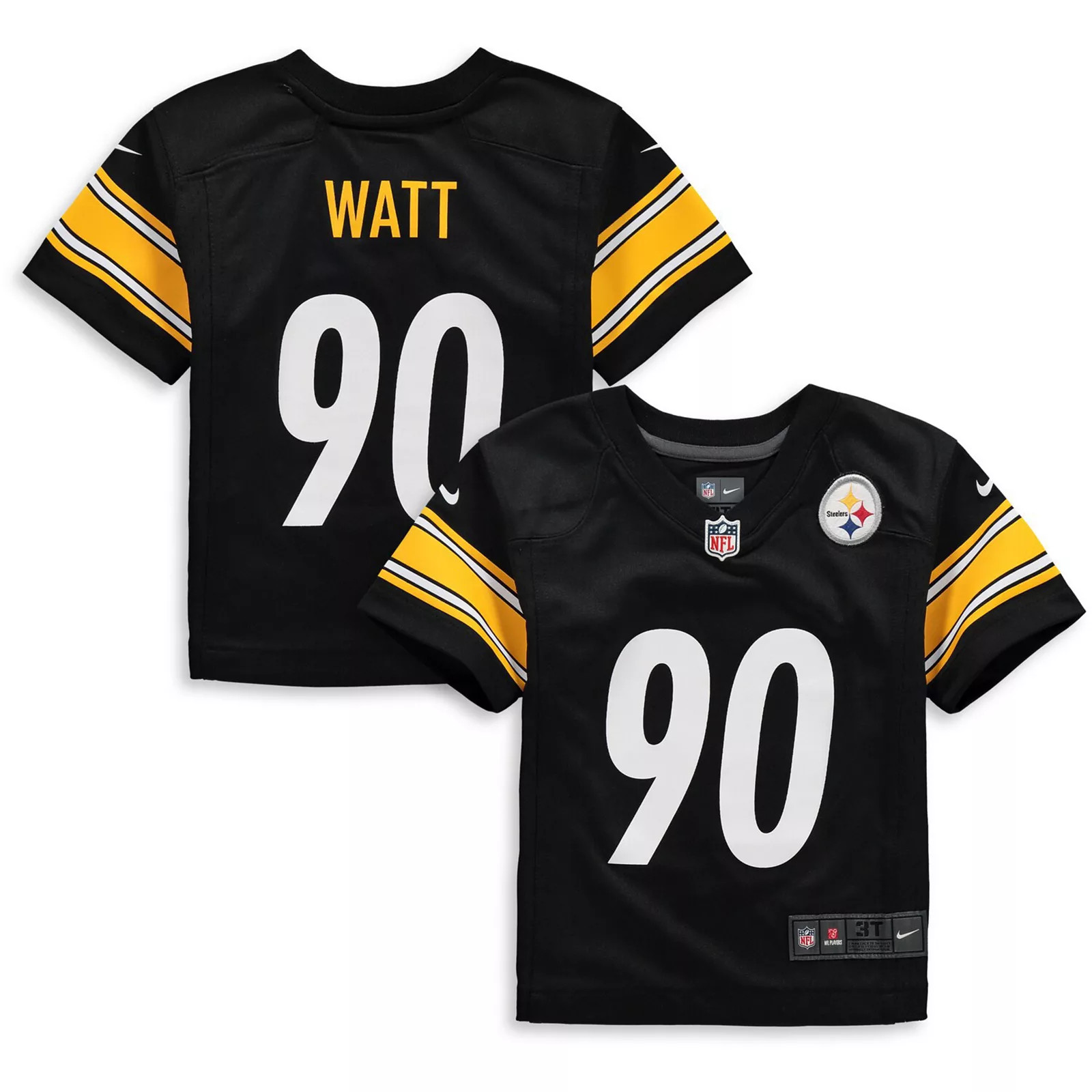 Toddler Nike T.J. Watt Black Pittsburgh Steelers Player Game Jersey, Toddler Unisex, Size: 2T | Kohl's