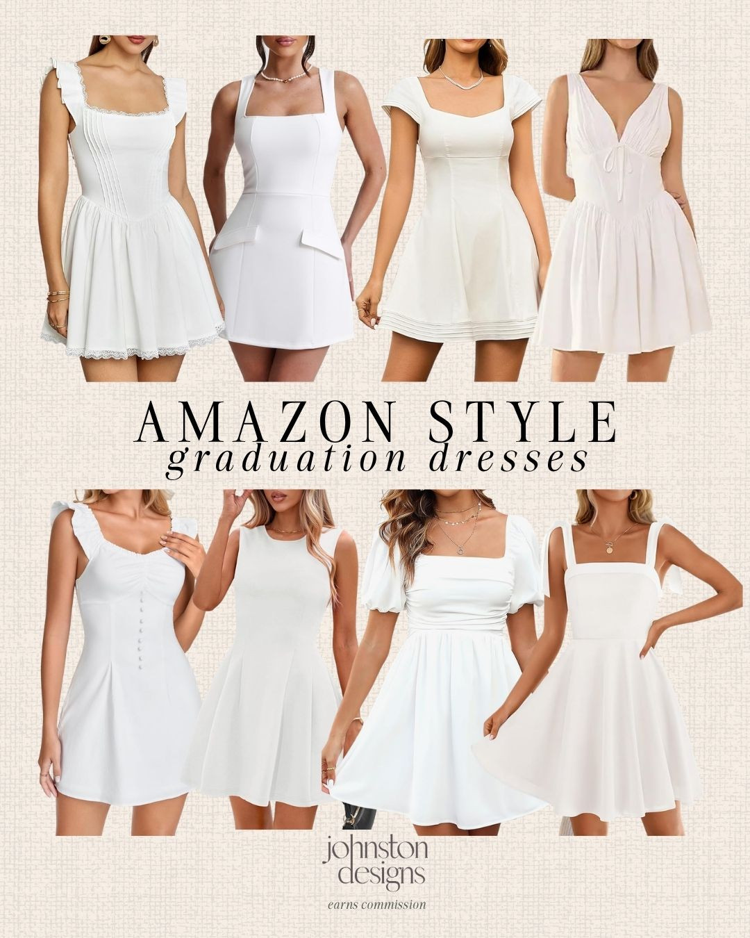 White graduation dresses from Amazon that look elevated and flattering. Easy, feminine styles perfect for graduation, bridal events and summer occasions. 🎓

White graduation dress, amazon graduation dress, white mini dress, graduation outfit ideas, bridal shower dress, white summer dress, affordable white dress, college graduation outfit, feminine dress styles, amazon dress finds. #ltkstyle #ltkfinds #amazonfashion #graduationdress #whitedress #summerdress #bridalstyle #graduationoutfit #affordablefashion 

 #LTKootd #LTKSeasonal
