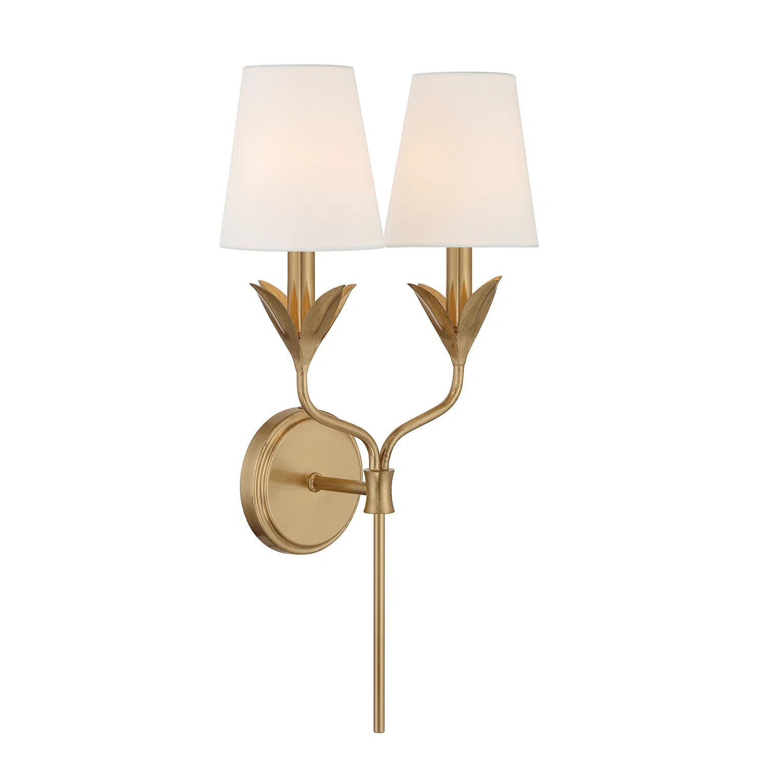 Broche 2 Light Matte White Sconce | Wayfair North America