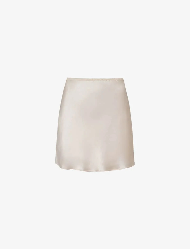 Silhouette Mini Skirt | Ivory | Rumored