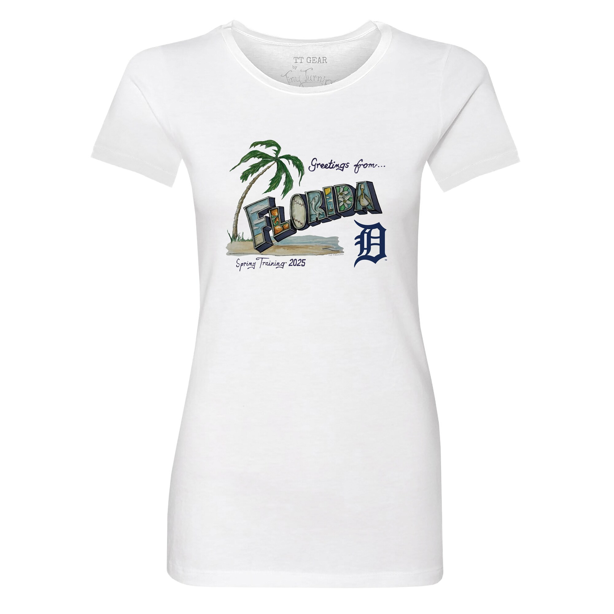 Detroit Tigers Tiny Turnip Women's Spring Training 2025 T-Shirt - White | Fanatics