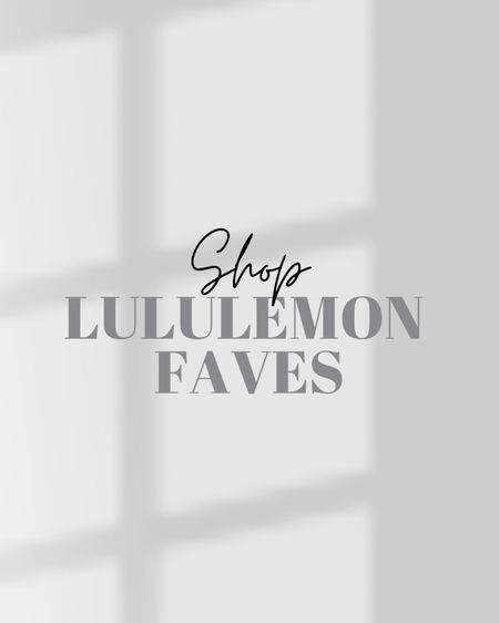 Shop my current fave finds from Lululemon below! ↓