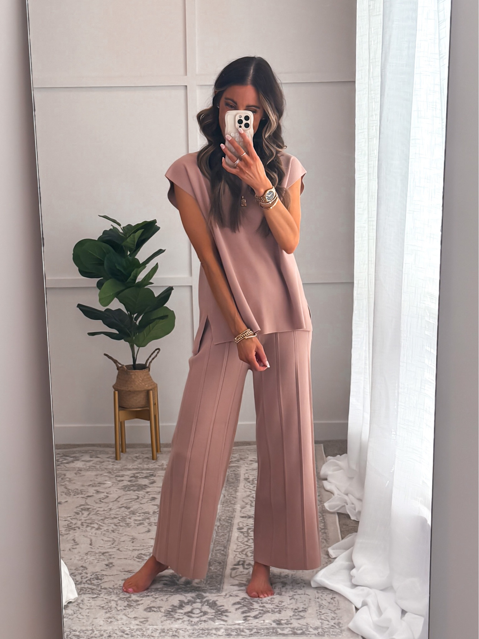 ✨This soft and stretchy knit two piece set is super comfy. I love to mix and match it for a travel outfit, vacation outfit or everyday outfit. 

✨Fits true to size. I’m wearing a small 

#springoutfit #traveloutfit 

#LTKSeasonal #LTKSpringSale #LTKstyletip