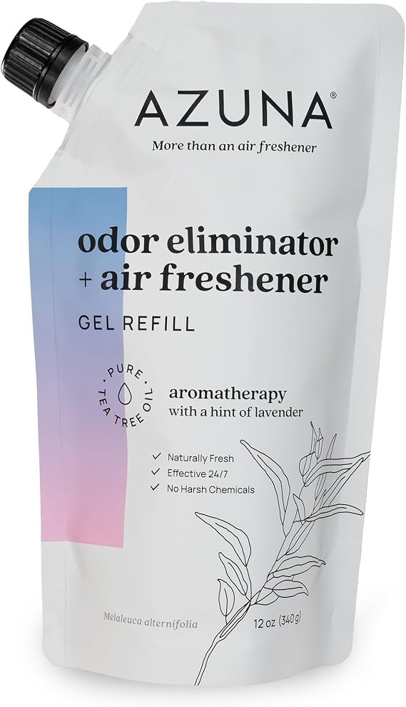Azuna Air Freshener and Odor Eliminator for Strong Odor Gel 12oz Refill Pouch | Plant-Based & Lon... | Amazon (US)