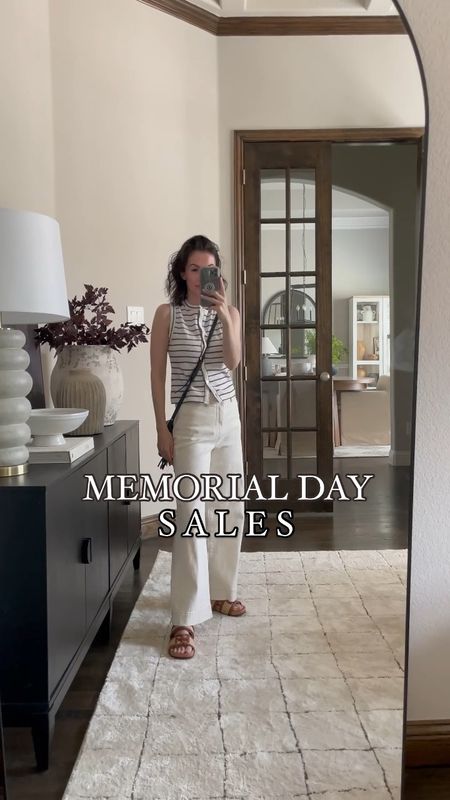 My Terry pants are 20% off today and come in three colors. They are extremely comfortable. I sized up, but should have gotten my normal size bc they stretch. My cardigan tank is 25% off and I got my normal is S. 

Summer outfits, sandals, white denim, Memorial Day sales, our everyday home 

#LTKStyleTip #LTKSaleAlert #LTKFindsUnder50