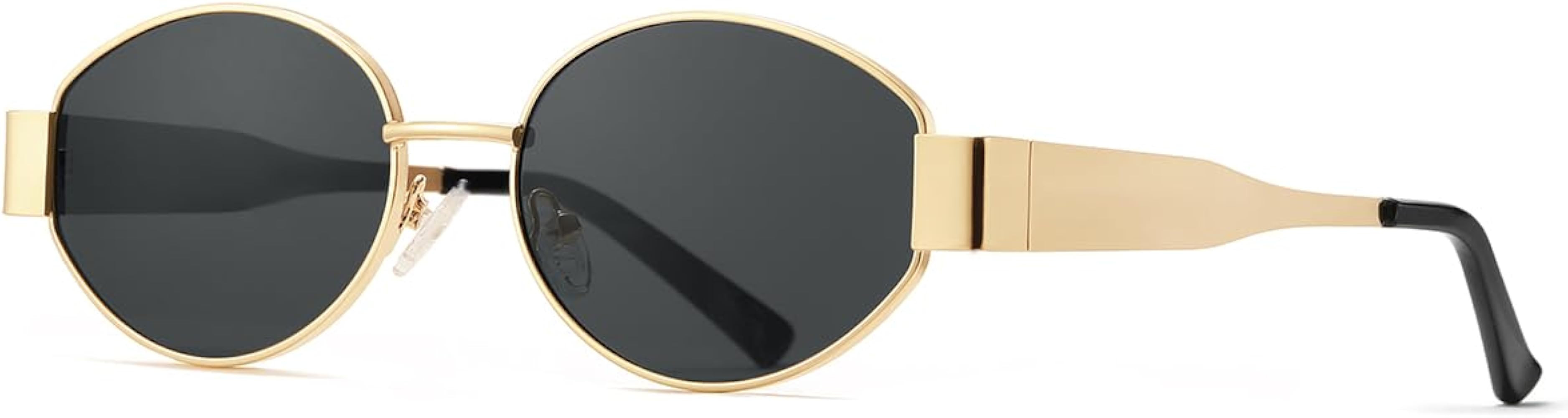 Retro Oval Sunglasses for Womens Men UV400 Trendy Sunglasse | Amazon (US)