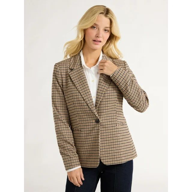 Free Assembly Women’s Single Breasted Blazer, Sizes XS-XXL | Walmart (US)