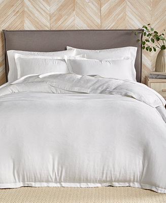 CLOSEOUT! Linen/Modal Blend 3-Pc. Comforter Set, King, Exclusively at Macy’s | Macy's
