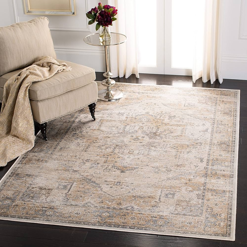 Safavieh Atlas Collection Area Rug - 7'1 x 10', Camel & Stone, Vintage Oriental Distressed Design... | Amazon (US)