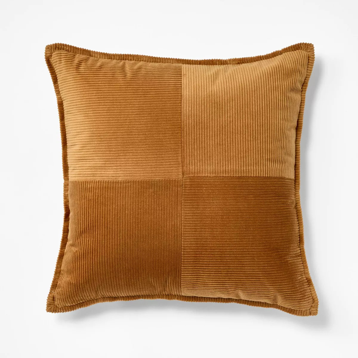 Square Pieced Corduroy Pillow Rust - Threshold designed with Studio McGee | Target