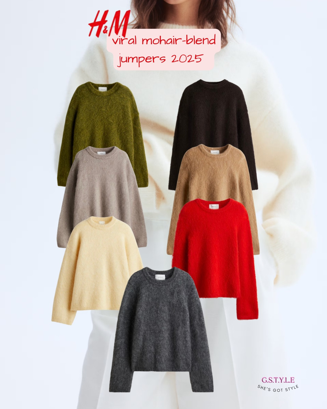 Stylish and colorful H&M Mohair-Blend Jumpers — the softest, fluffiest knit for warm fall-winter outfits. Available in beige, red, dark brown, grey and other colors, with prices at €59.99, €69.99, and €89.99 depending on the style. 
And the best part? Black Friday deals are live now, so it’s the perfect time to grab your favorite shade! 🐻❤️🤎💛

#LTKwinter #LTKCyberWeek #LTKeurope