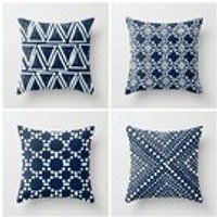 Navy Blue Throw Pillow . Modern Throw Pillow . Navy and White Pillow . Navy Cushion . Geometric . Blue Cotton Throw Pillow 14 16 18 20 inch | Etsy (US)