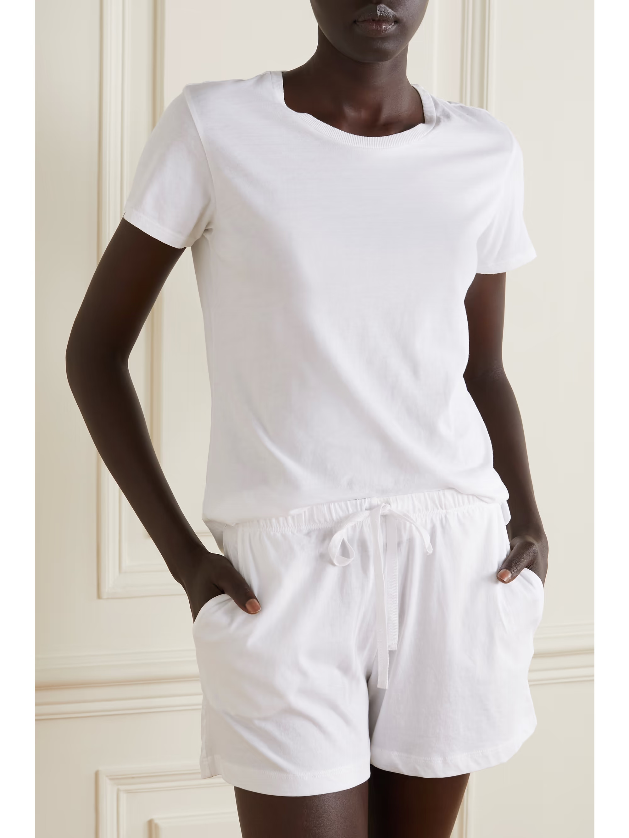 + NET SUSTAIN Carly organic Pima cotton-jersey T-shirt | NET-A-PORTER (US)