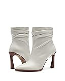 Vince Camuto Women's Presindal Pointy Toe Bootie Ankle Boot, New Cream, 7.5 | Amazon (US)
