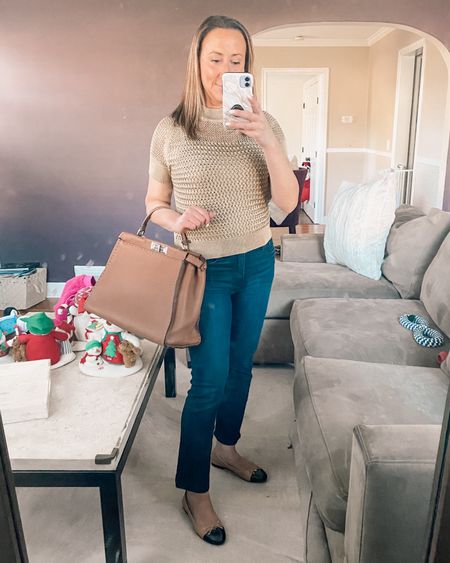 Easy work outfit. These flats are so great!  I usually don’t like ballet flats either  

#LTKitbag #LTKSpringSale #LTKworkwear