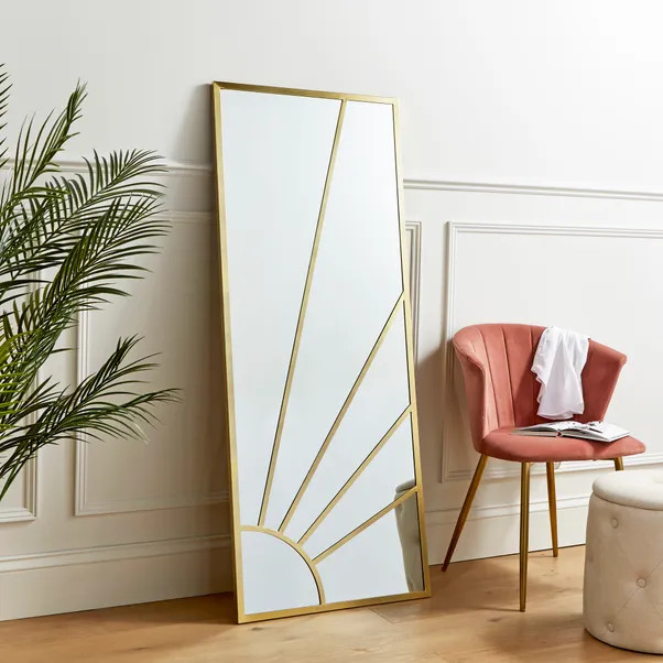 Sun Rays Rectangle Full Length Leaner Mirror | Dunelm (migrated)