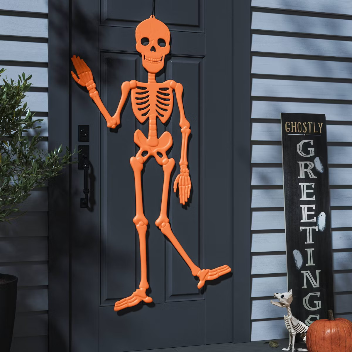 59" Jointed Skeleton Halloween Decorative Prop Neon Orange - Hyde & EEK! Boutique™ | Target