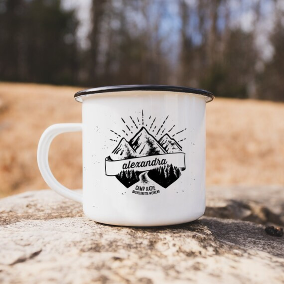 Custom Camping Personalized Camp Mug / Mountain / Bachelorette - Etsy | Etsy (US)