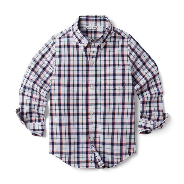 Plaid Poplin Shirt | Janie and Jack